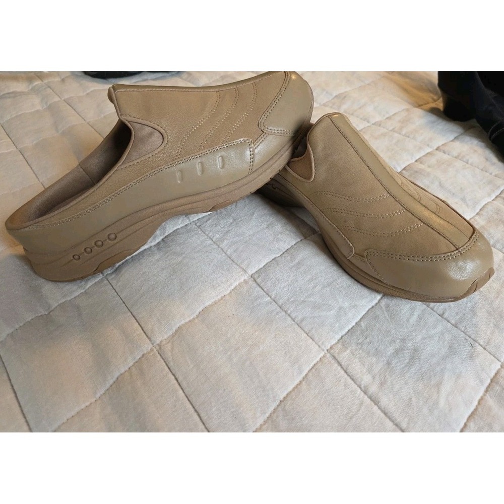Easy Spirit Women's Traveltime Slip-On Shoes Tan Leather Size 12m New